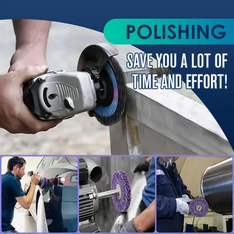 Angle grinder polishing disc for rust paint and surface preparation