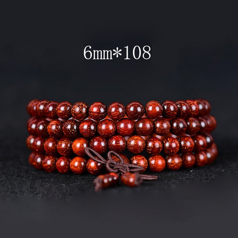 Tibetan Small Leaf Red Sandalwood Balance Bracelet 