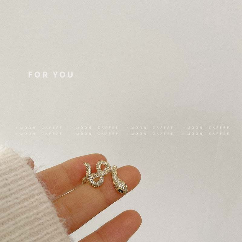 Adjustable Snake Diamond Ring
