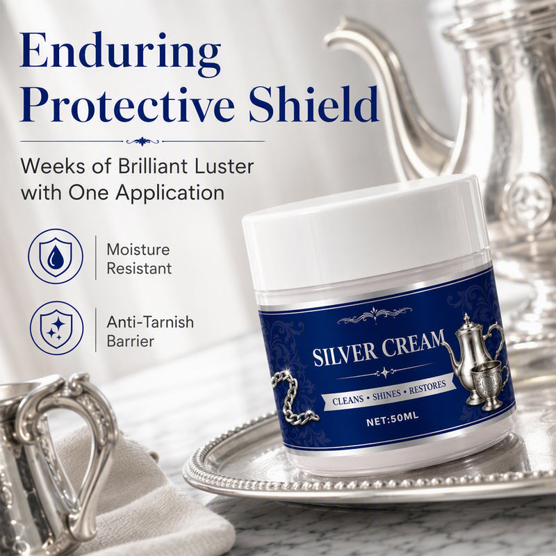 Protective polishing finish on silver items