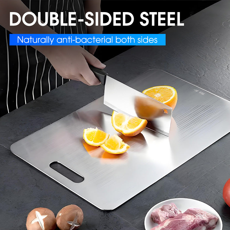 Double-sided 304 stainless steel cutting board
