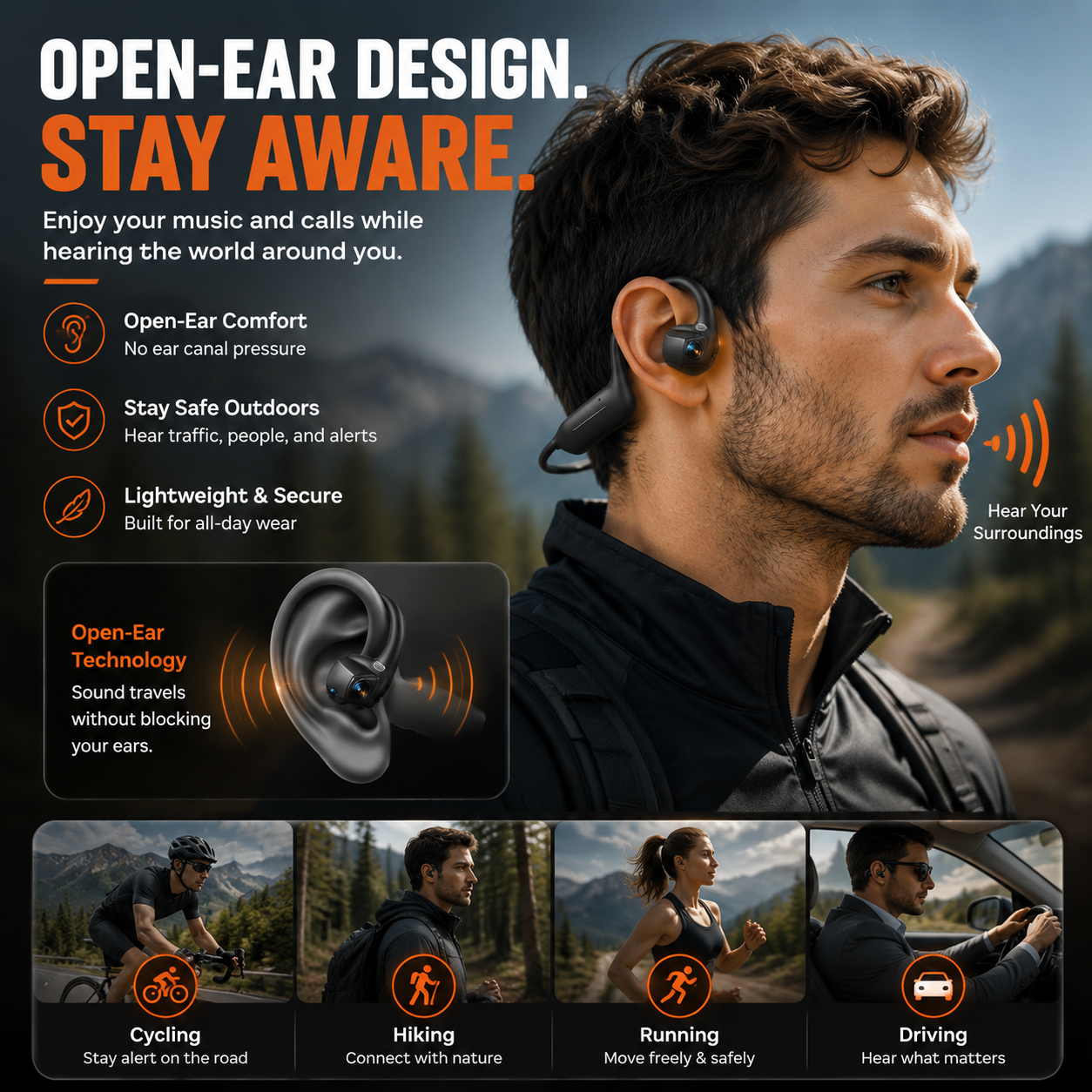 Open-ear audio awareness