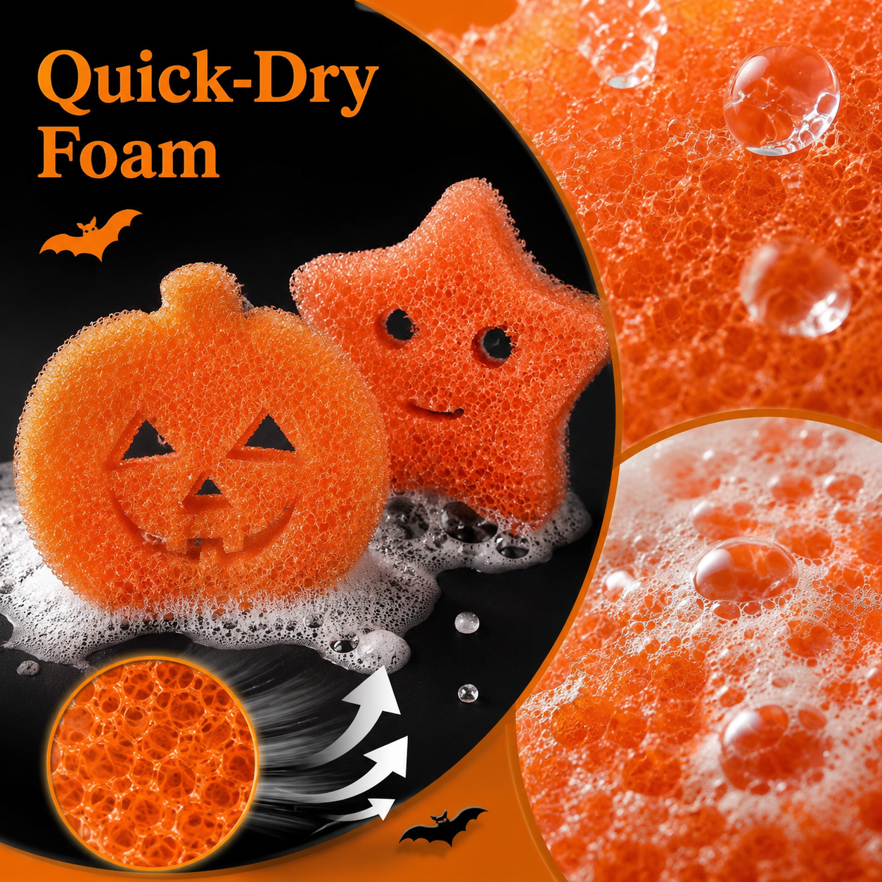 8 piece Halloween cleaning sponge set