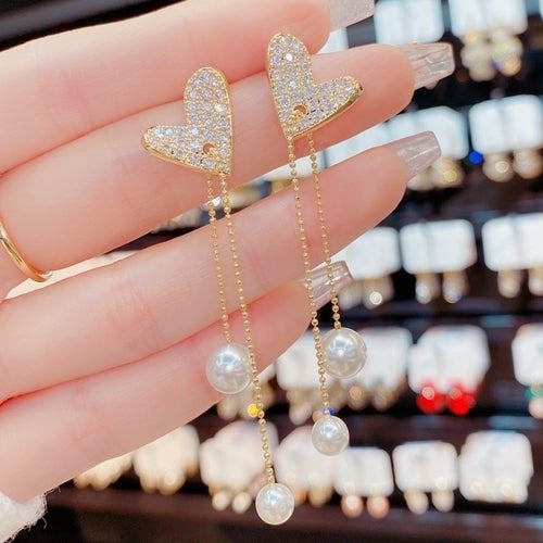 BUY 1 GET 1 FREE - Love Pearl Tassel Earrings