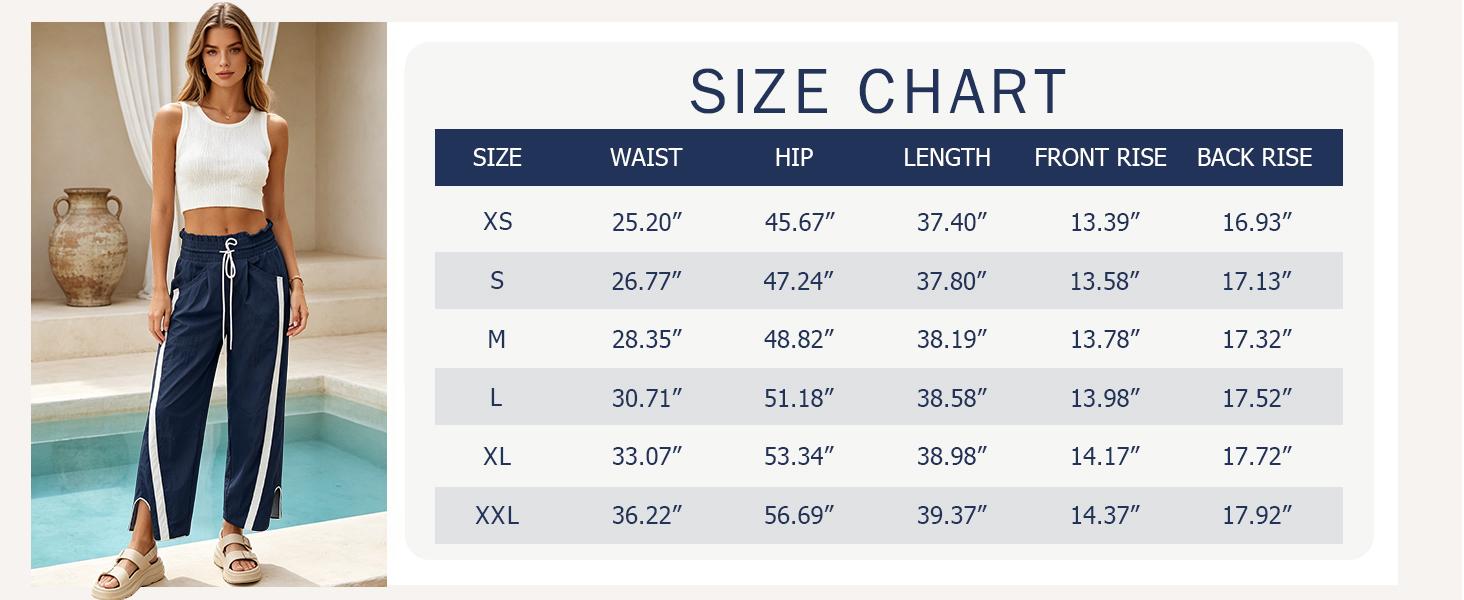 UANEO Loose Barrel Pants for Women Quick Dry Lightweight Hiking Travel Workout Running Comfy Lounge Pants with Pockets SummerVibes