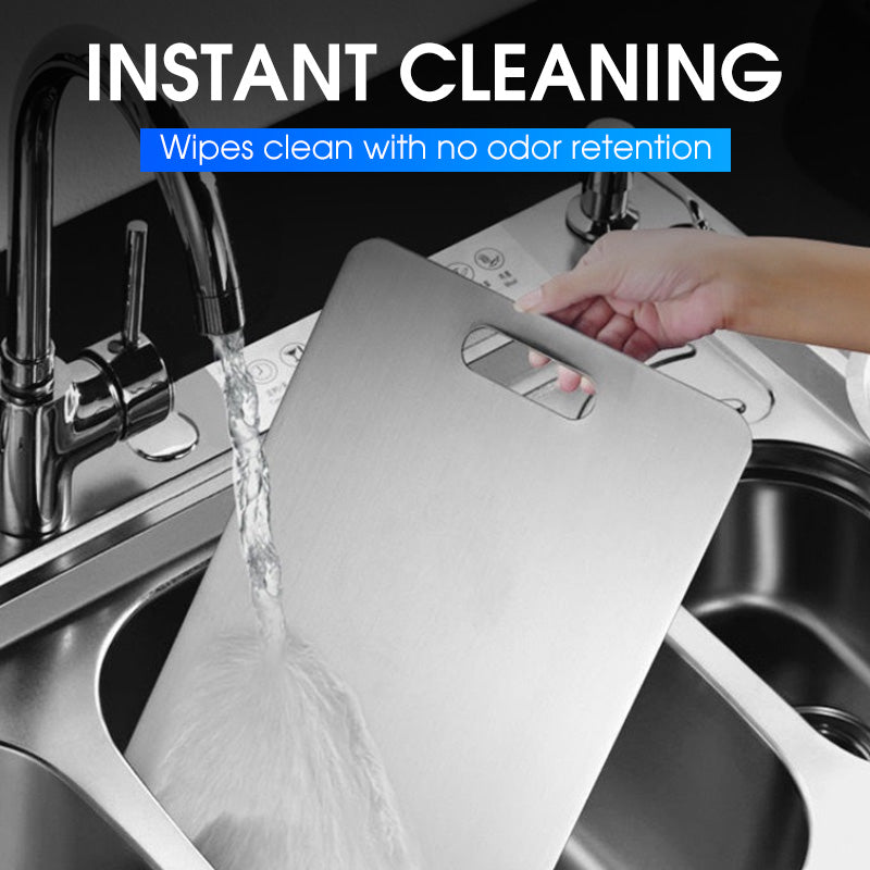 Easy-clean stainless steel kitchen cutting board