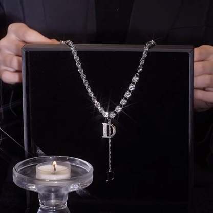 Initial Diamond Letter Pendant Necklace