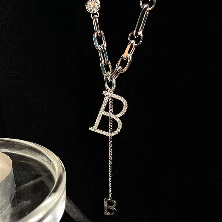 Initial Diamond Letter Pendant Necklace