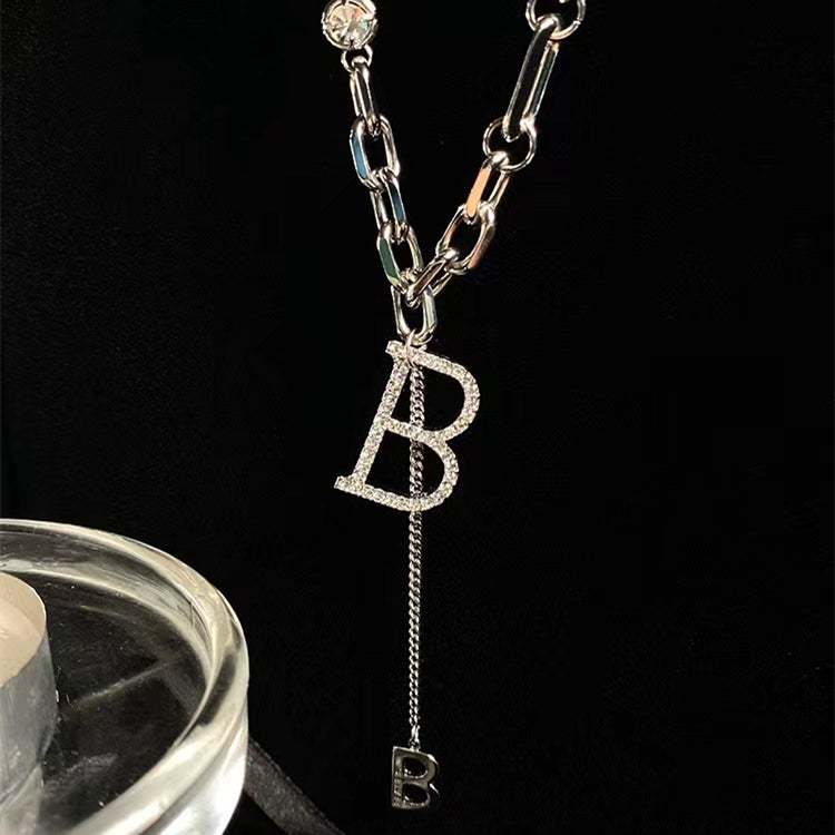 Initial Diamond Letter Pendant Necklace