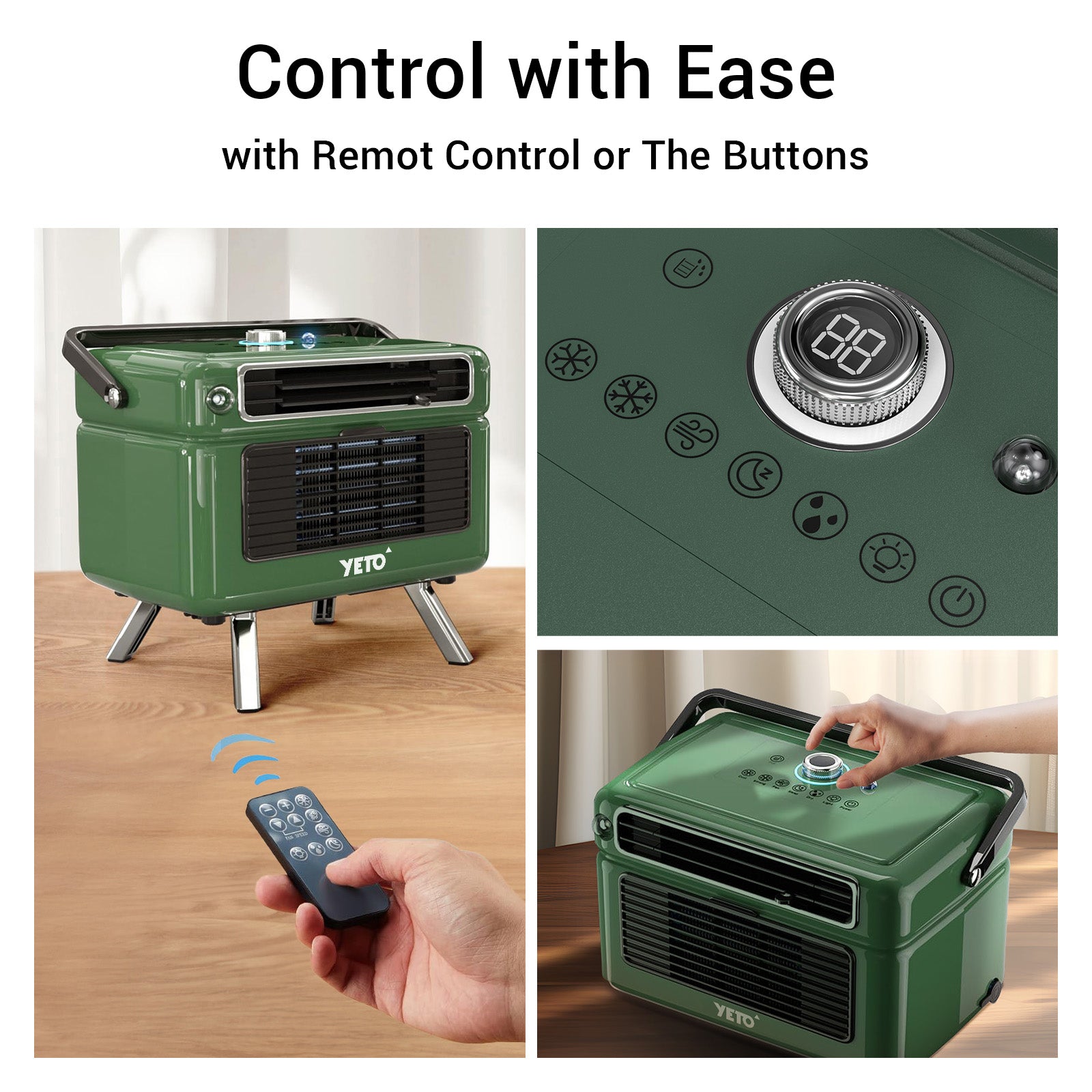 YETO Portable Air Conditioner 1800BTU Compact Air Cooler