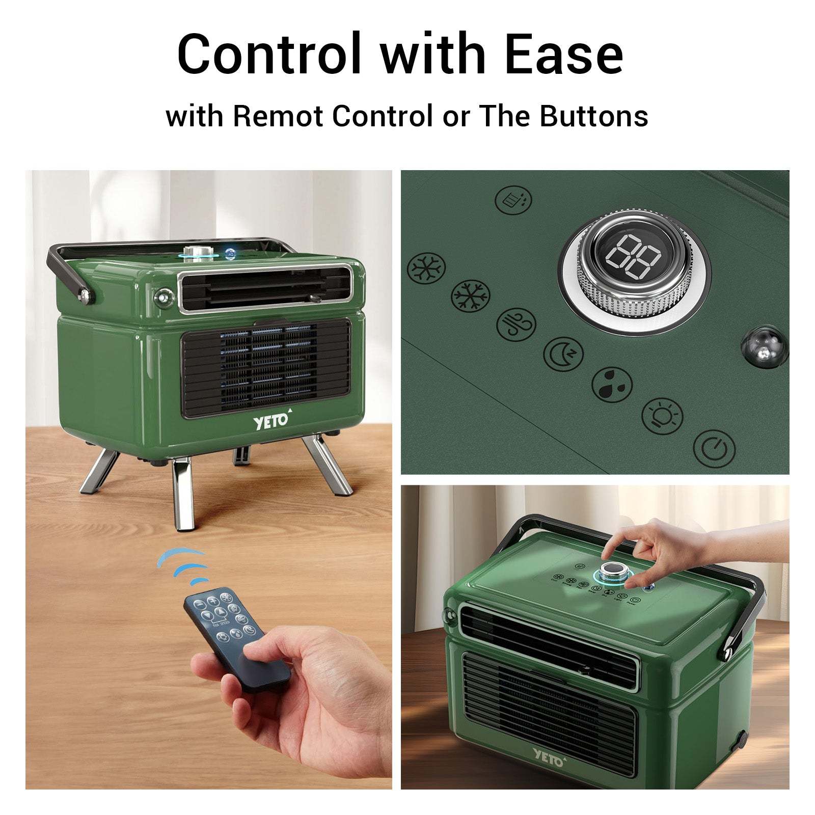 YETO Portable Air Conditioner 1800BTU Compact Air Cooler