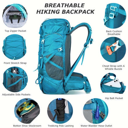 KinWild 50L Hiking Backpack