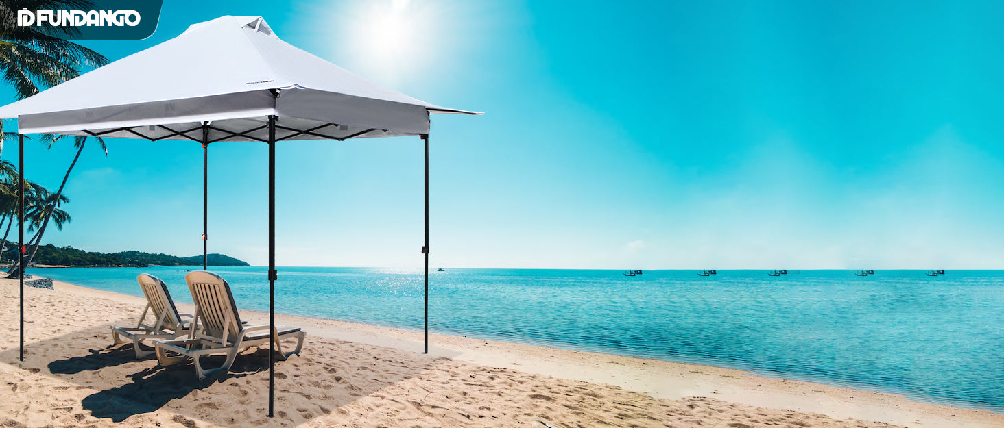 FUNDANGO 10x10ft Pop Up Outdoor Canopy Tent Sun Shelter Tent