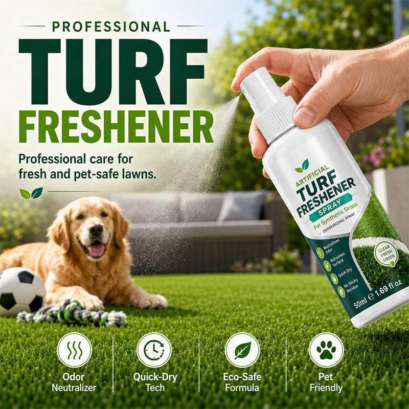 Artificial turf freshener for pet and outdoor areas