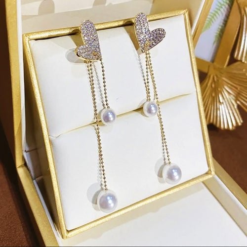 BUY 1 GET 1 FREE - Love Pearl Tassel Earrings