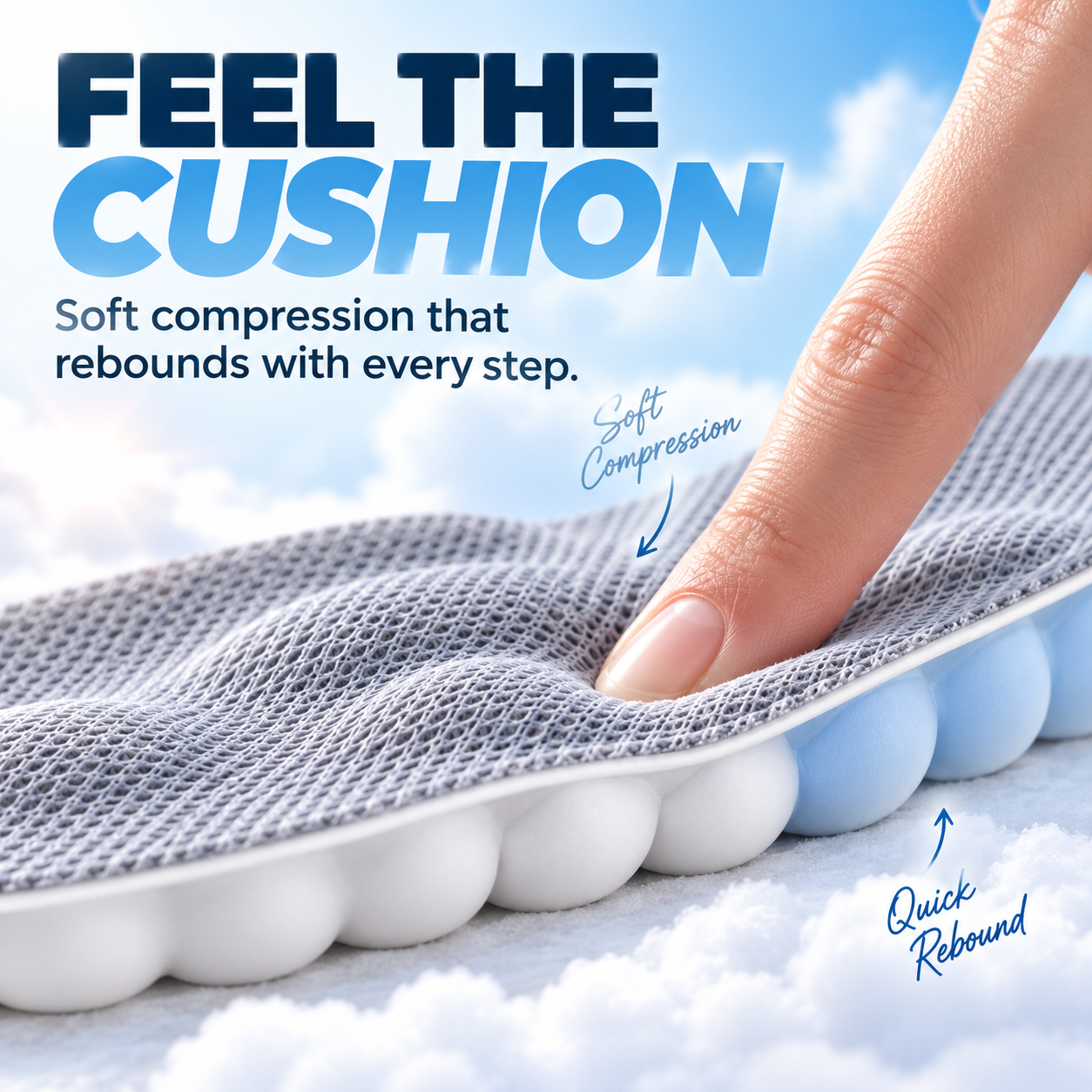 Soft quick rebound cushioning