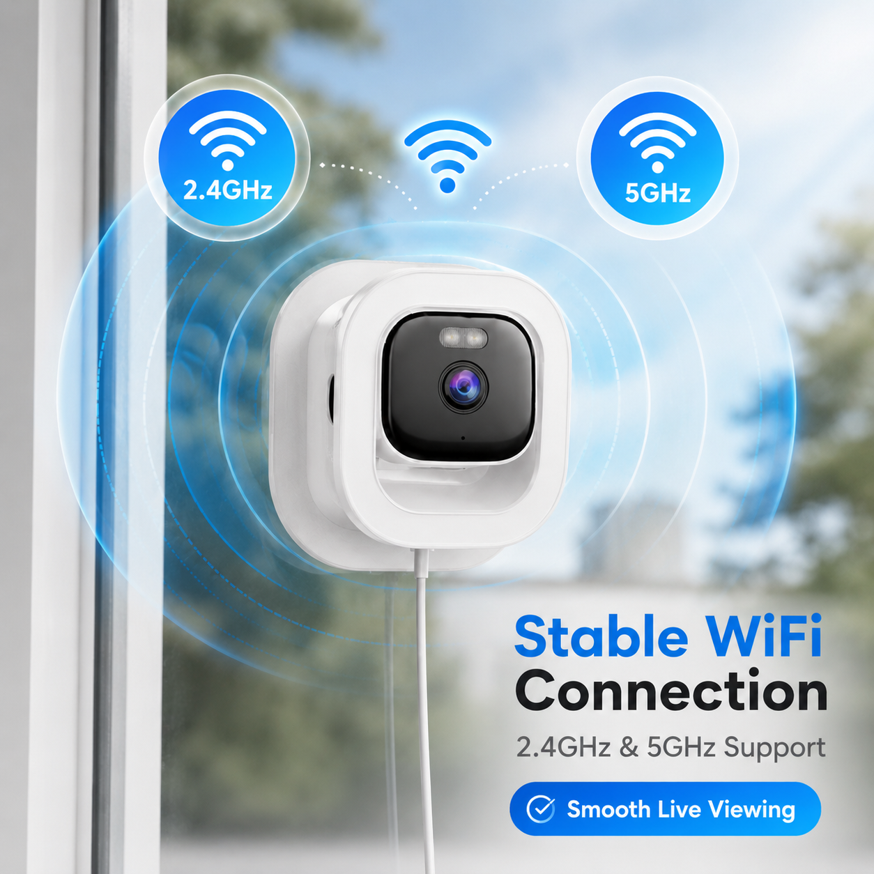 Day and night vision comparison of the smart window camera