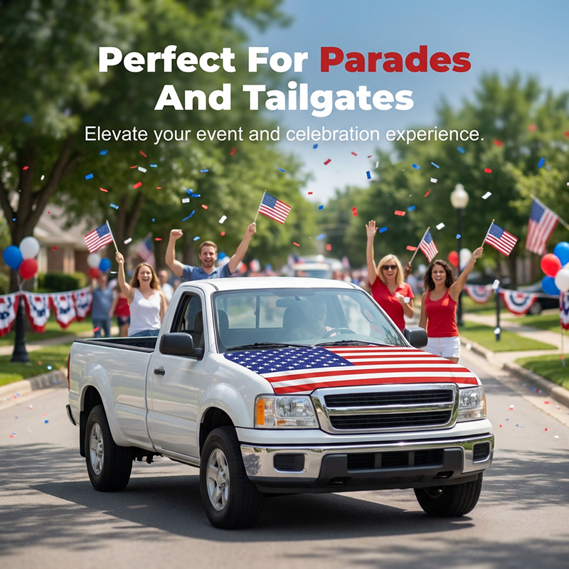 Patriotic vehicle hood cover gift idea