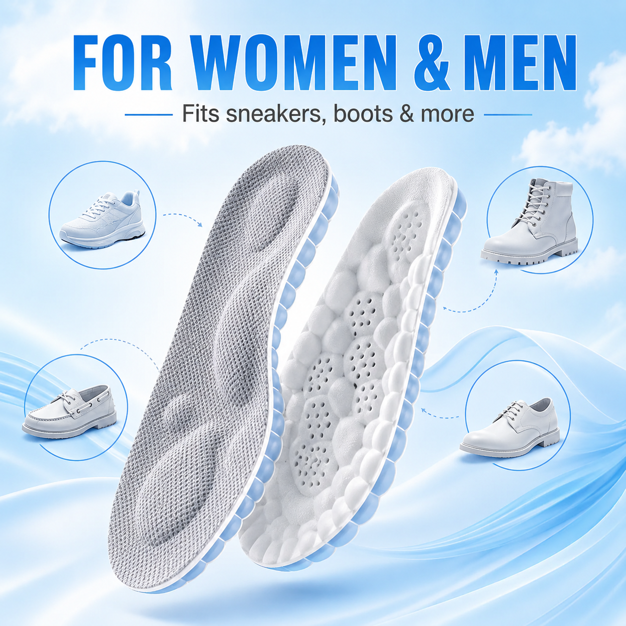 Quick-drying breathable insoles