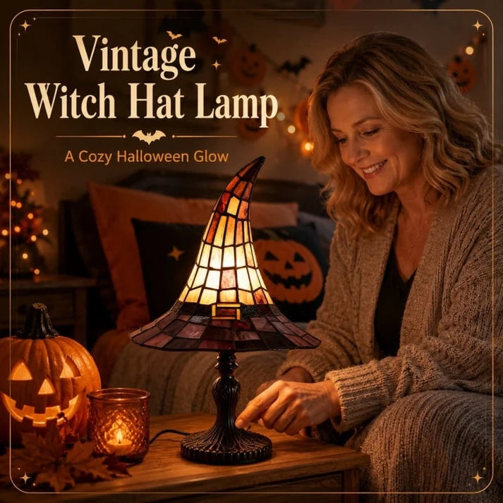 Vintage Witch Hat Lamp Detail