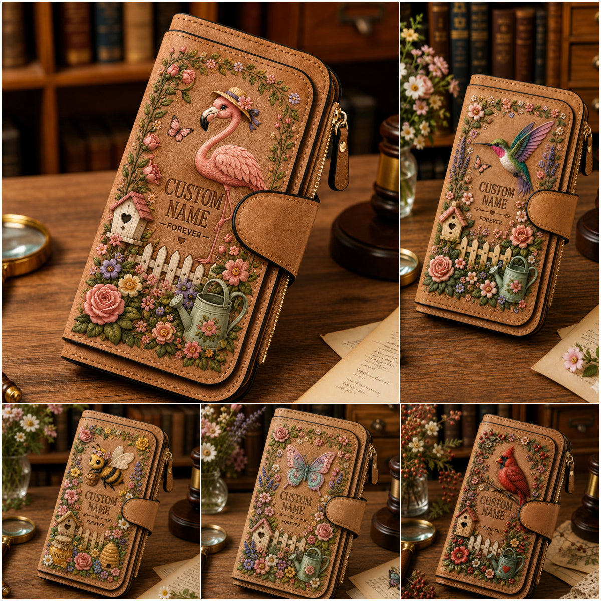 Personalized garden wallet collection