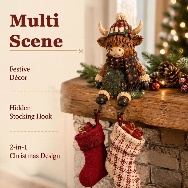 Stocking holder displayed beautifully on fireplace mantel