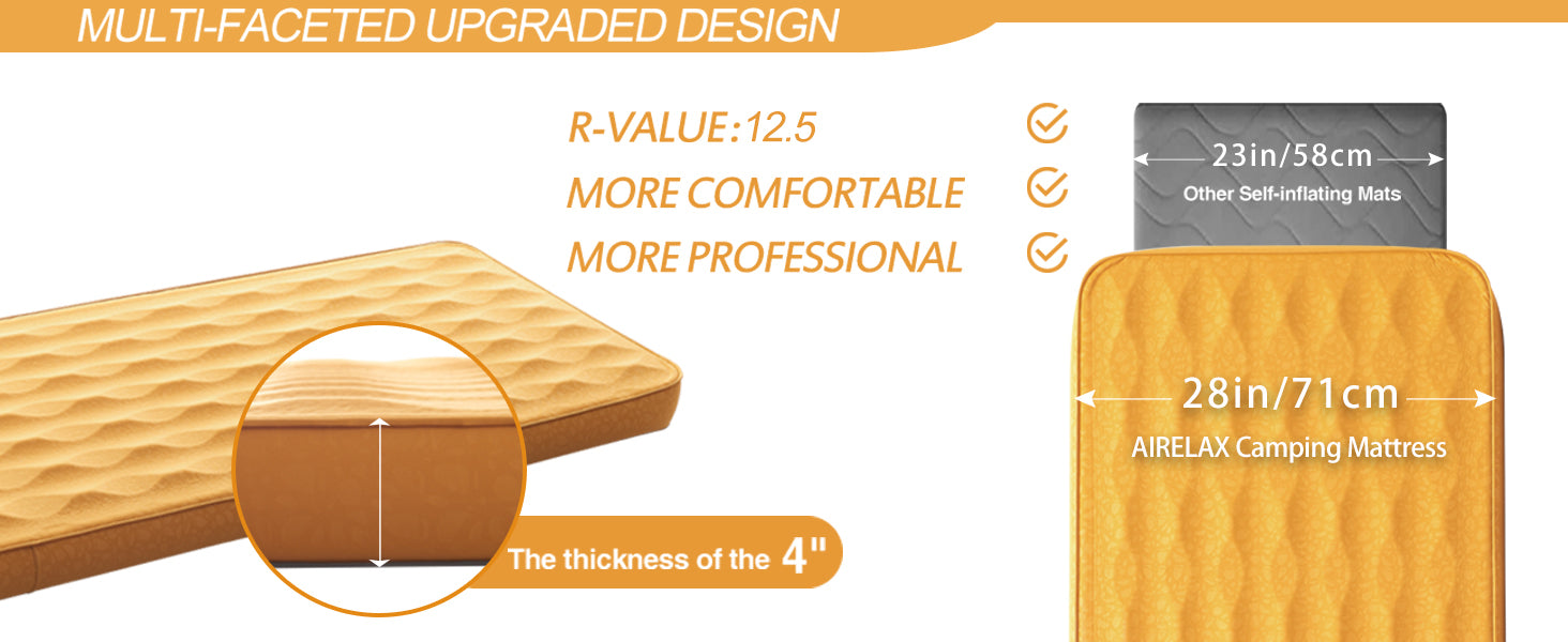 Self Inflating Camping Sleeping Pad Mattress