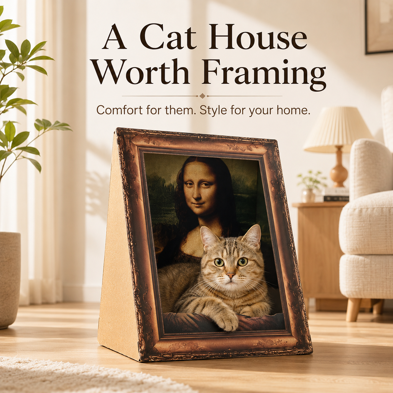 Tool-free slot and tab assembly steps for cat house