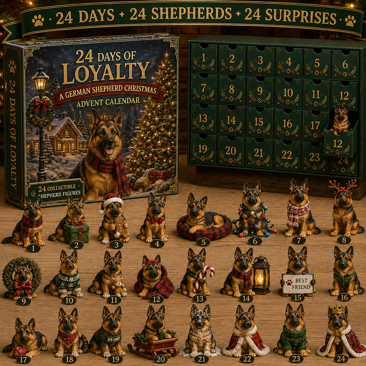 German Shepherd Christmas Advent Calendar