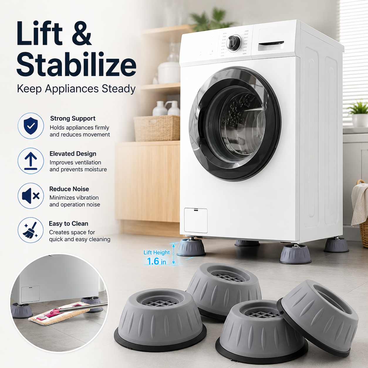 Shock-Absorbing Appliance Pads
