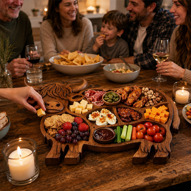 🔥🔥 Father's Day Special: 49% OFF: Rustic Cow-Shaped Charcuterie Board