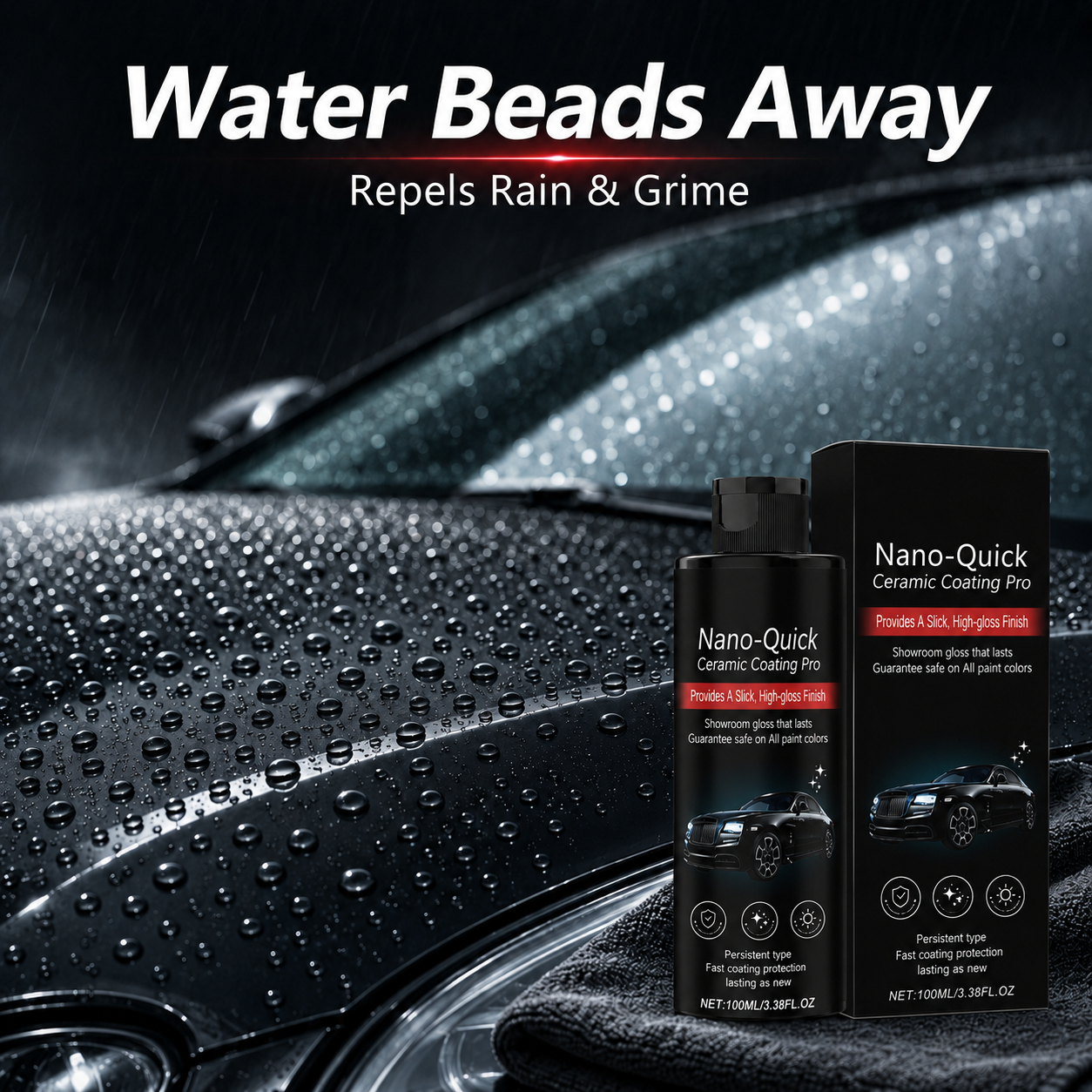 Glossy reflective car paint finish