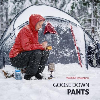 DW-90 White Goose Down Pants with Pockets
