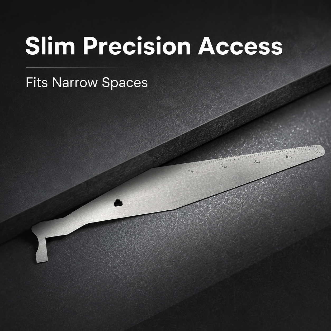Flat pry tool for narrow gaps