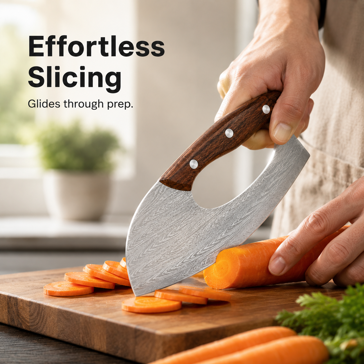 Kitchen knife for daily food prep