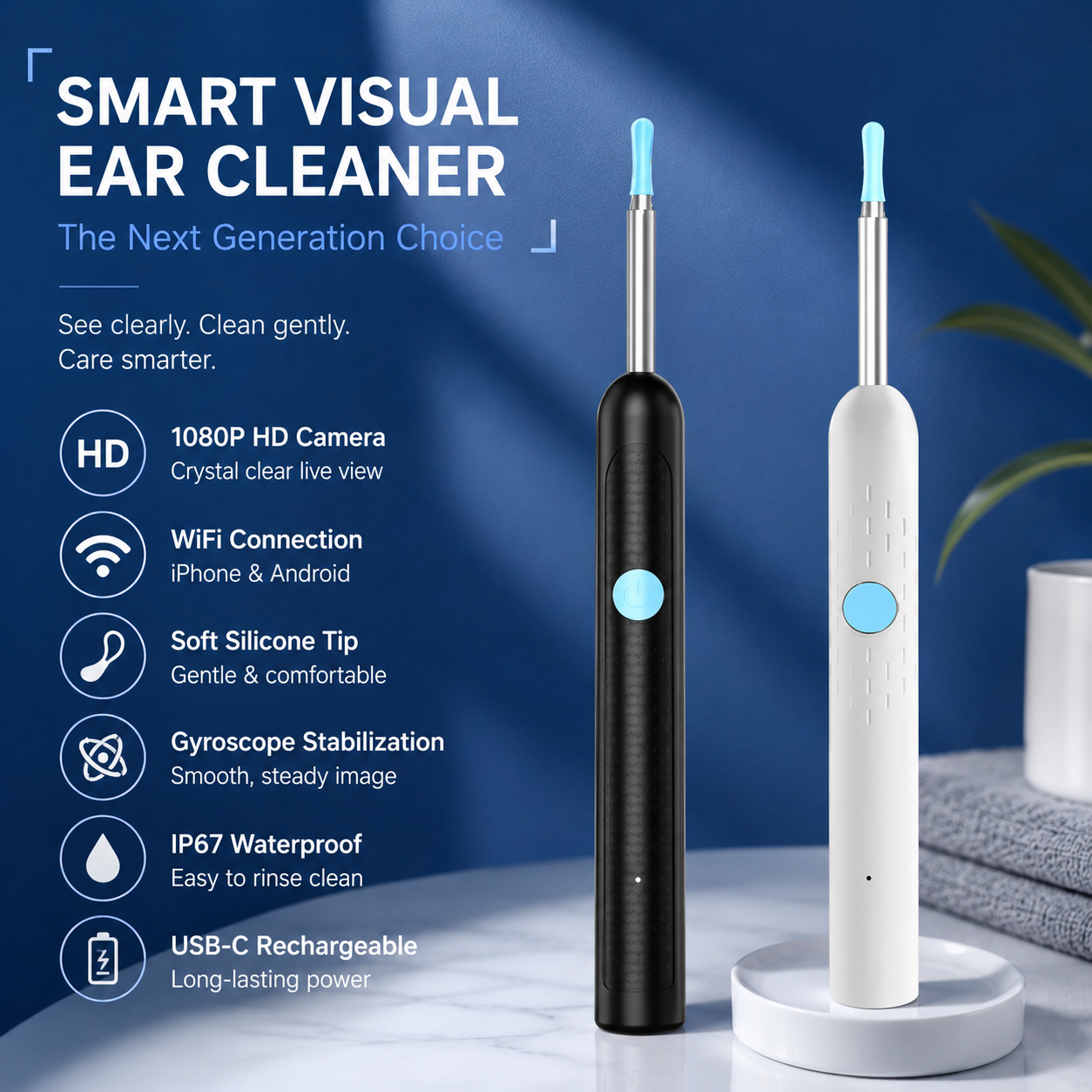 Adults children home ear care display