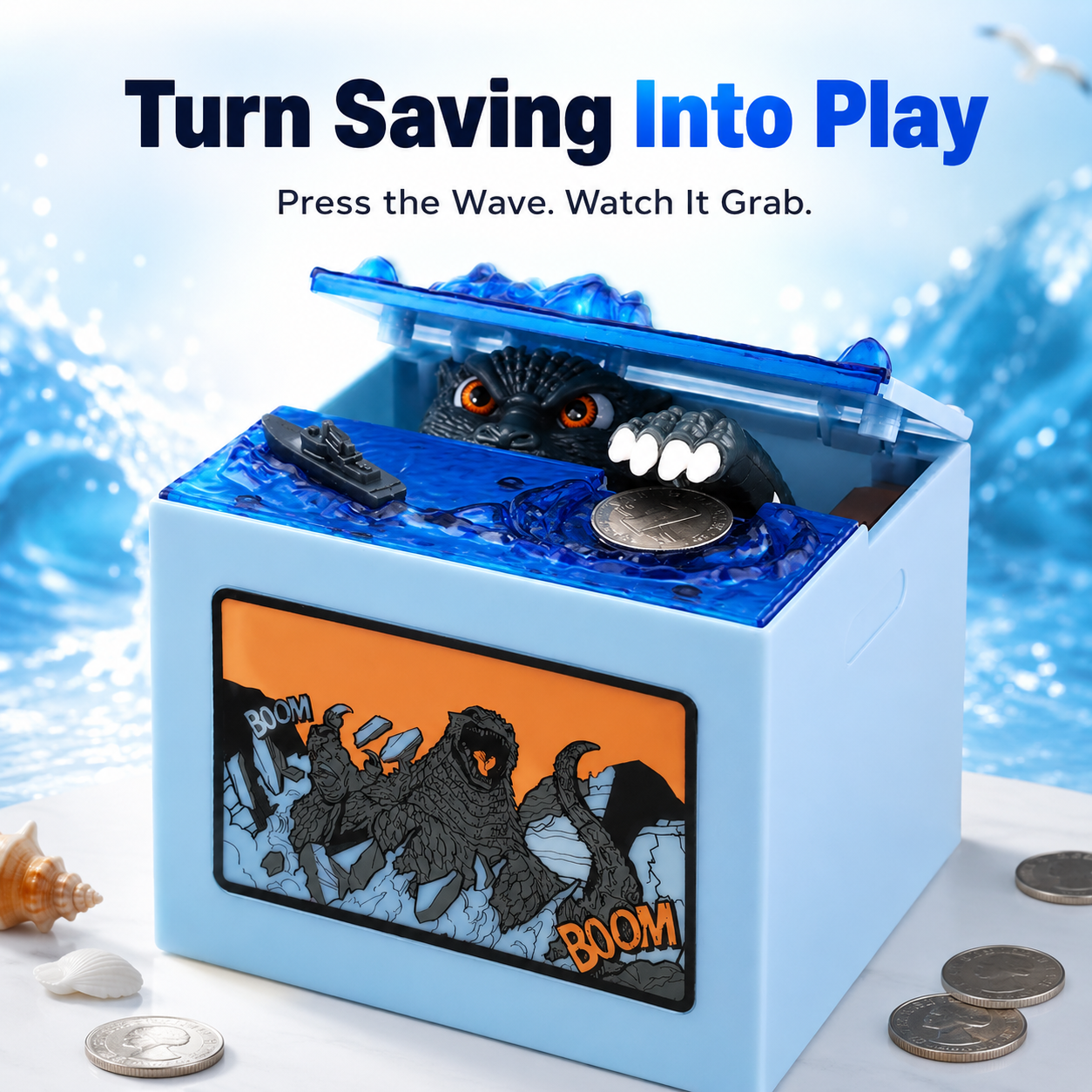 Bottom twist-open cover for removing coins and AA battery compartment