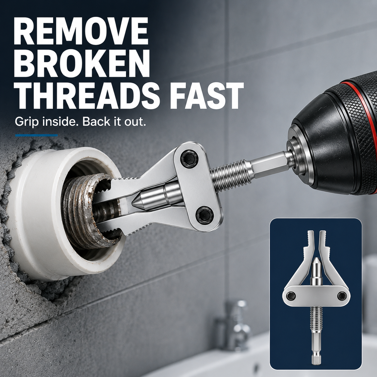 3-in-1 integrated size design for half inch three quarter inch and one inch pipes