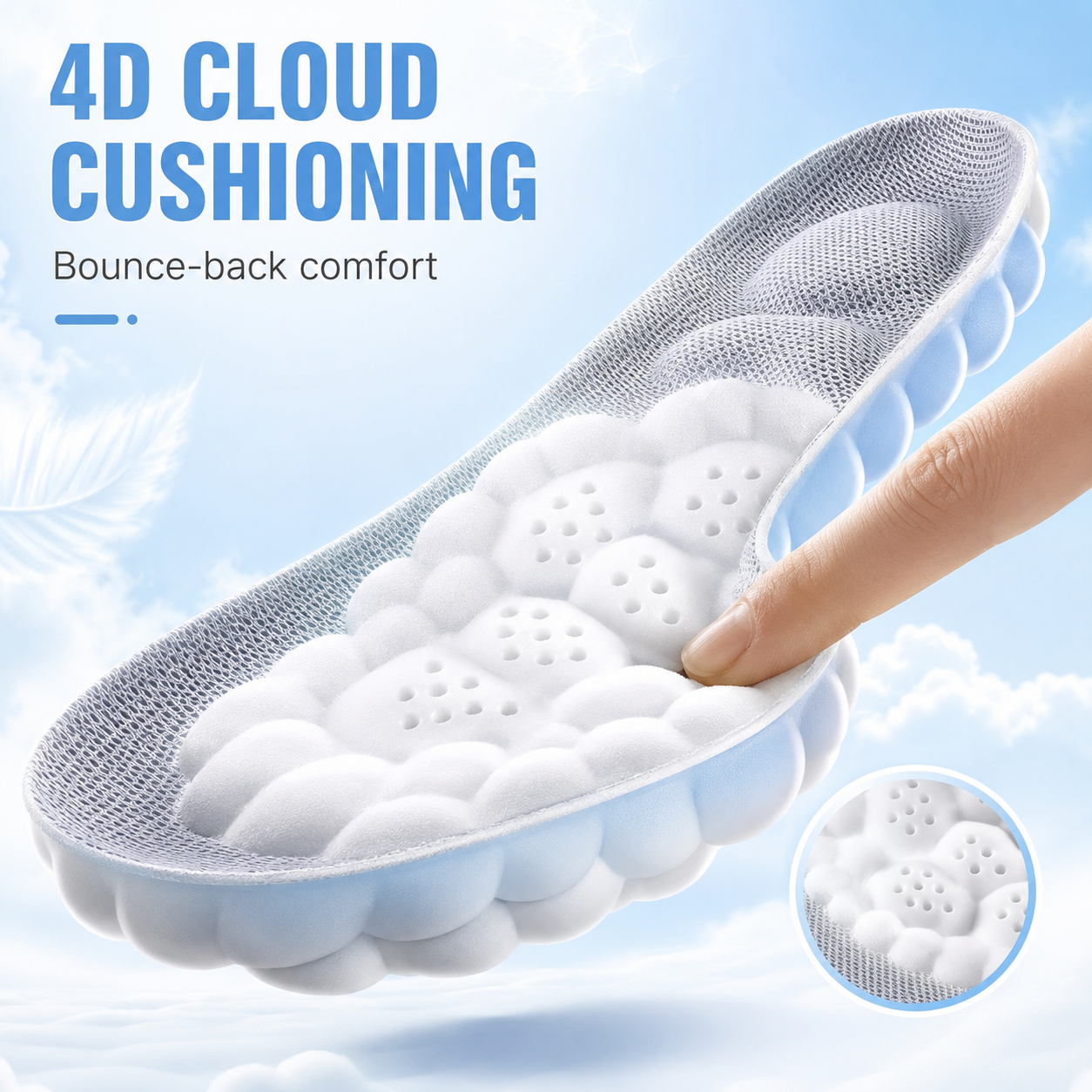 Soft memory foam shoe inserts