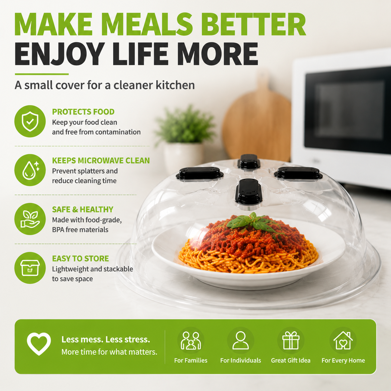 Microwave Safe BPA Free Cover