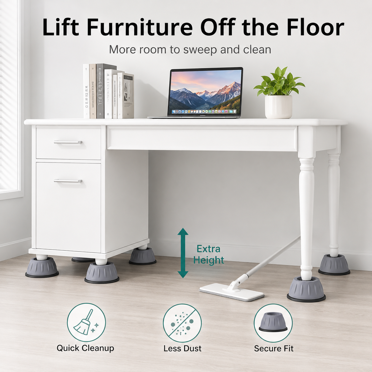 Lift Furniture Off the Floor for Easier Cleaning