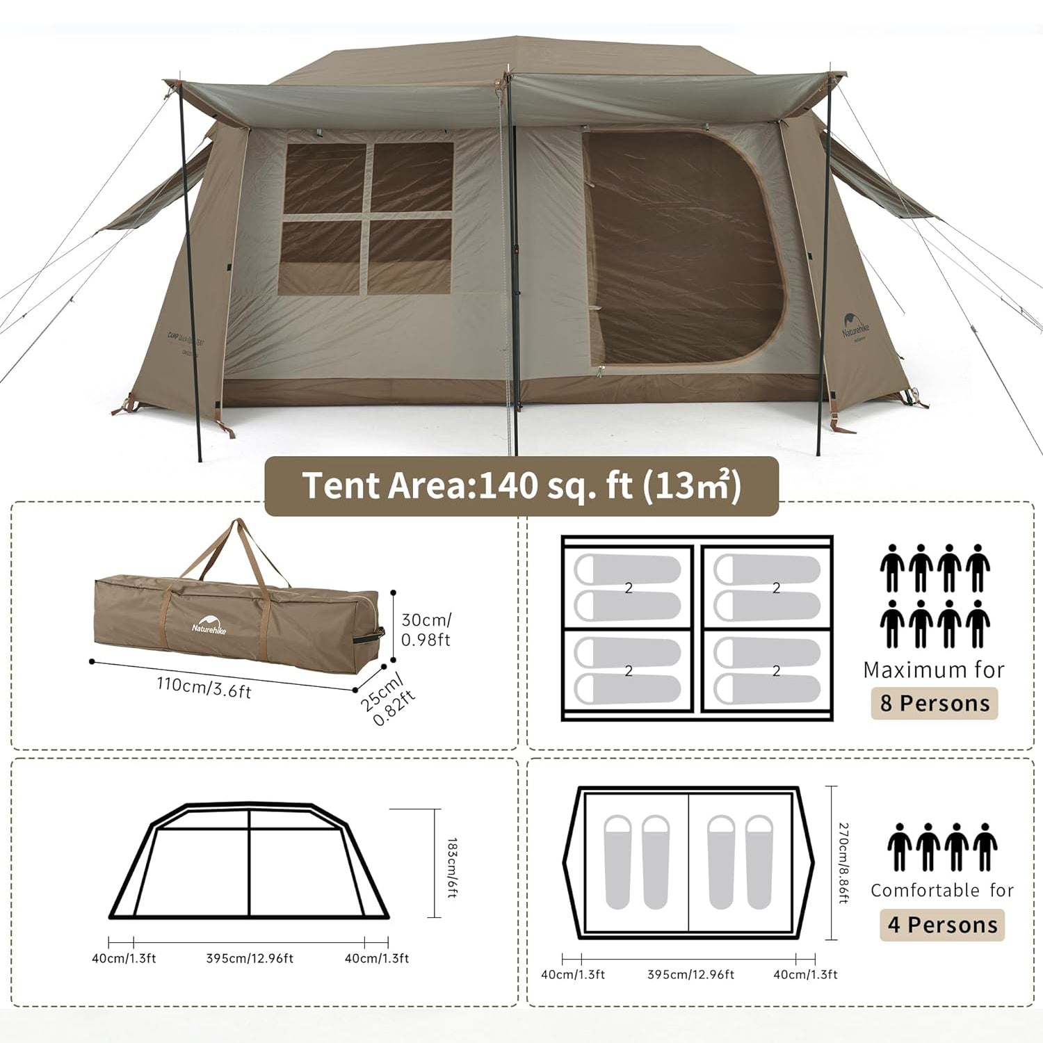 Village 13 8-Person Instant Tent