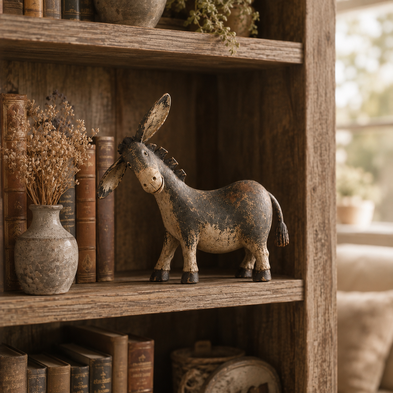 Donkey figurine detailed face