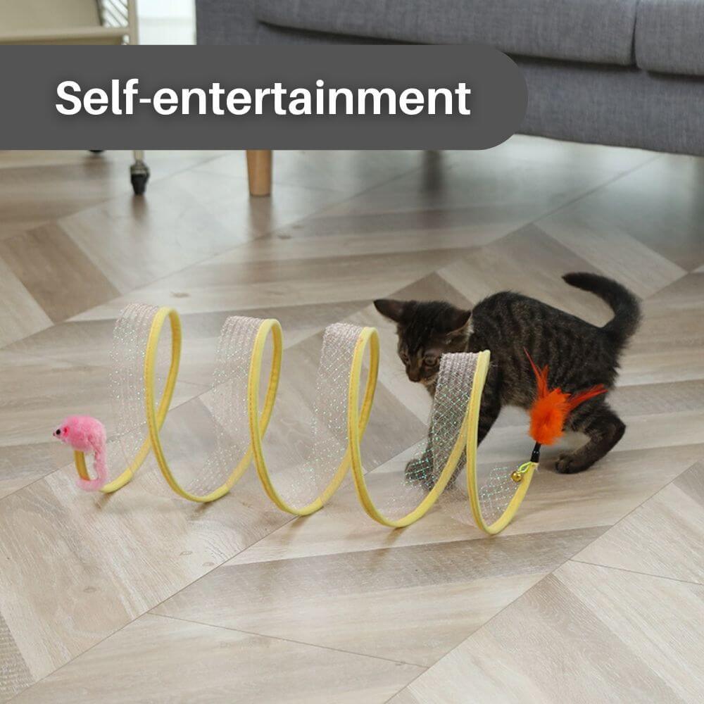FelineFun™ Self-play Cat Hunting Spiral Tunnel Toy Offer