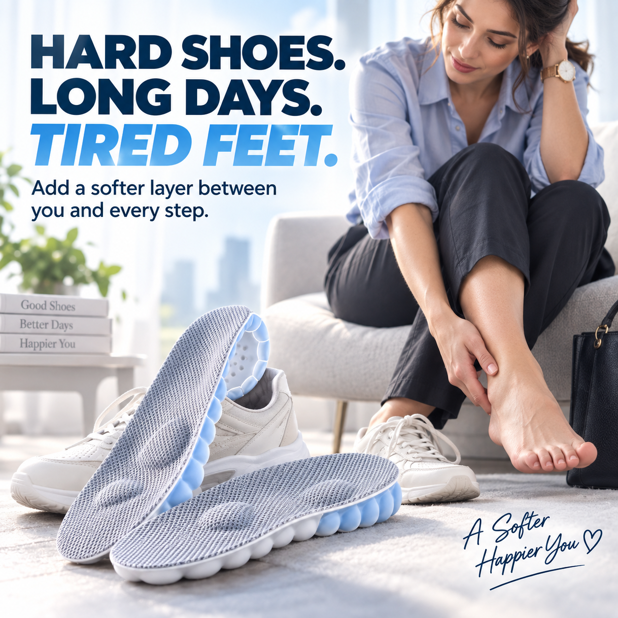 Comfort insoles for long days on your feet