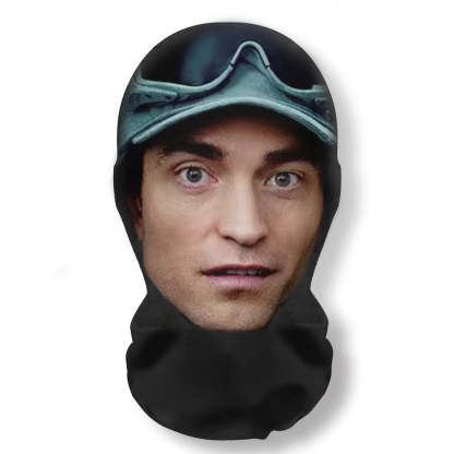 3D Mask Realistic Mask Role Playing Prop Fun Black Mesh Headset Halloween Funny
