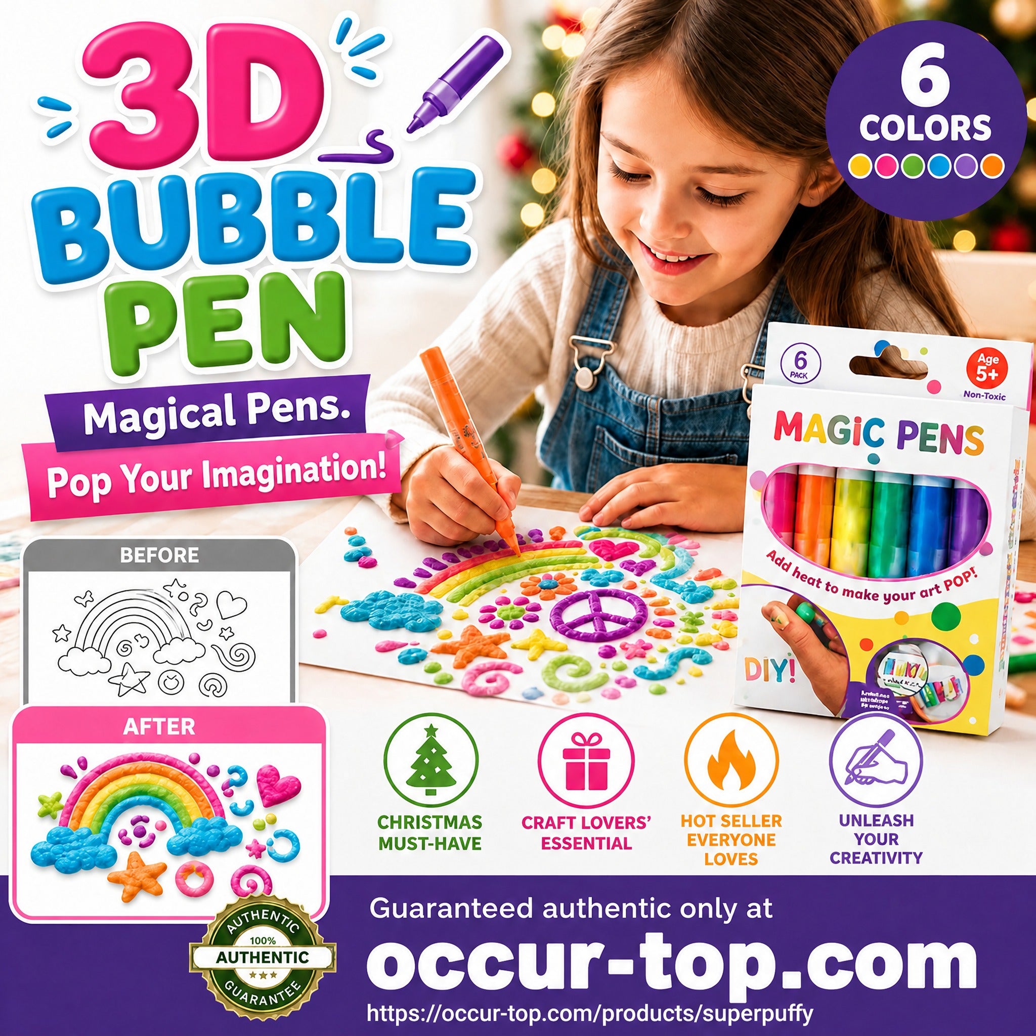 Creative 3D Puffy Art Pens