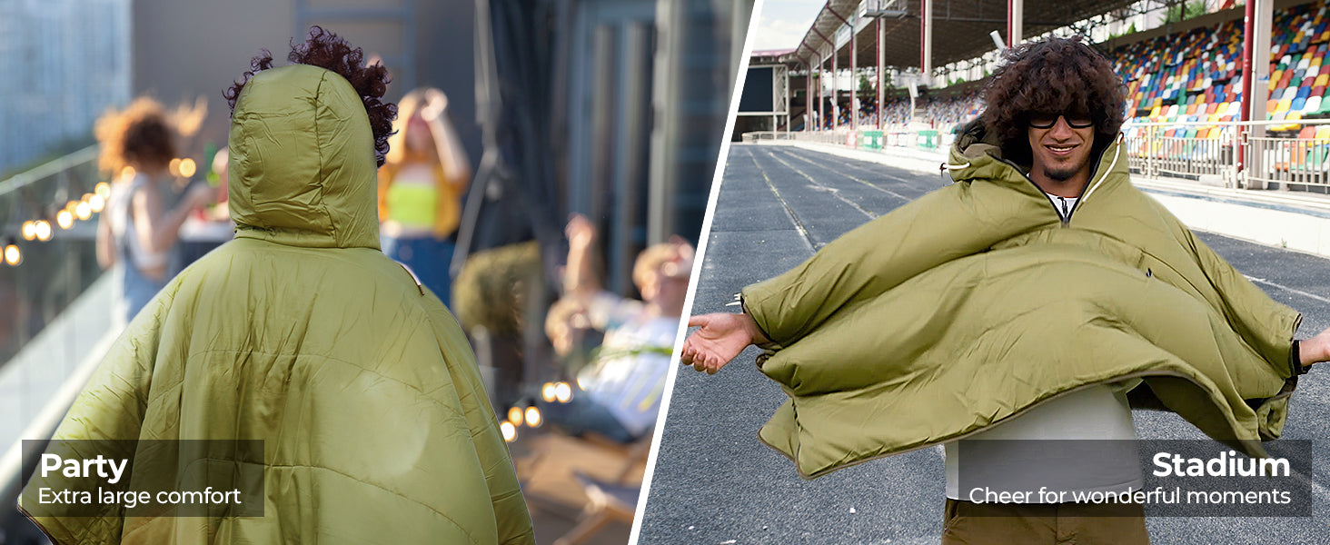 KingCamp Camping Wearable Blanket Poncho