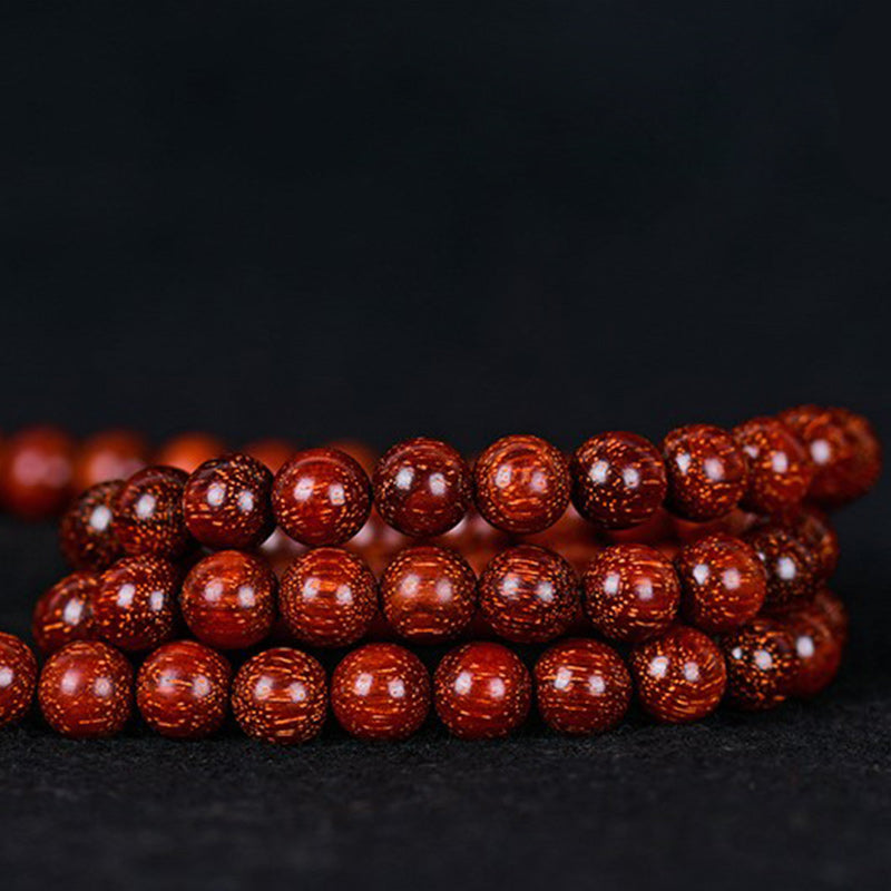 Tibetan Small Leaf Red Sandalwood Balance Bracelet 