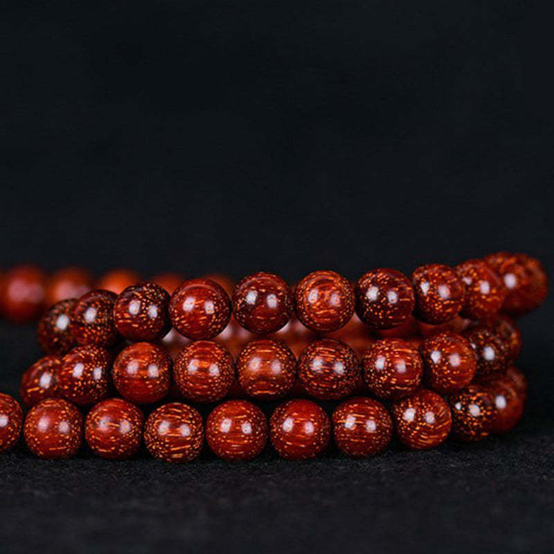 Tibetan Small Leaf Red Sandalwood Balance Bracelet 